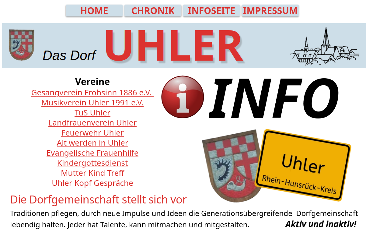 Neue private Website über unser Dorf